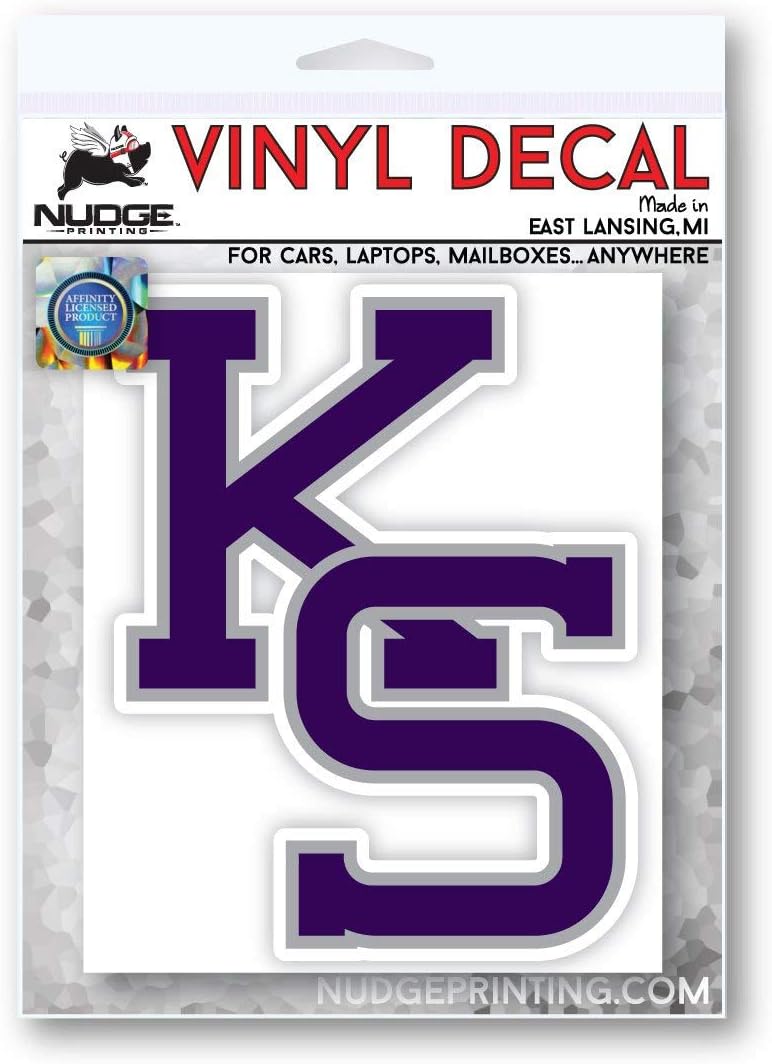 Nudge Printing Collegiate NCAA Car Decal Made from Premium Weatherproof Vinyl (Kansas State KS) - Image 1